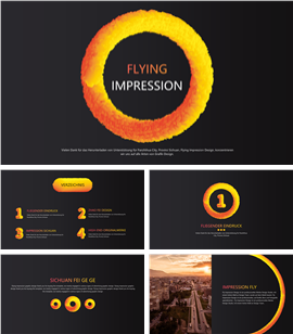 渐变创意科技风通用PPT模板